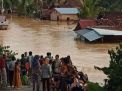 Banjir Ketinggian 4 Meter Mengguyur Daerah Tebo, Proses Evakuasi Sulit Akibat Cuaca