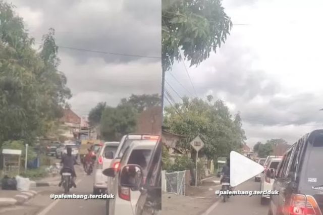 Diduga Akibat Jalan Tol Ditutup, Warga Terjebak Macet di Prabumulih Arah ke Palembang