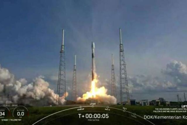 SATRIA-1, Satelit Milik Indonesia Terbesar di Asia Senilai Rp.8 Triliun Sukses Diluncurkan